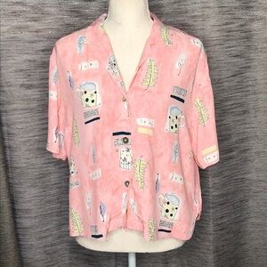 CAROL ANDERSON PINK MEDIUM TEA CUP BLOUSE